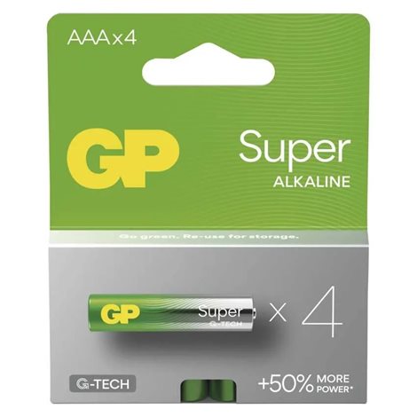 B01114 GP alkalická baterie SUPER AAA (LR03) 4PP 1