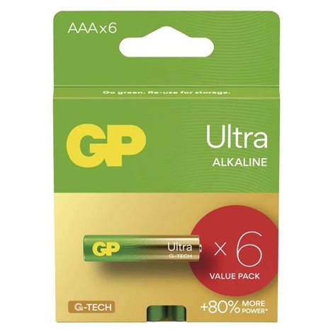 B0211V GP alkalická baterie ULTRA AAA (LR03) 6ks val.pack 1