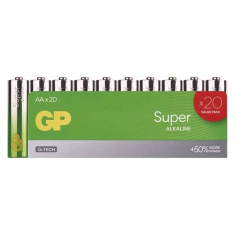 B0120L GP alkalická baterie SUPER AA (LR6) 20SH 2