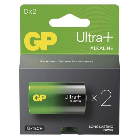 B03412 GP alkalická baterie ULTRA PLUS D (LR20) 2PP 1