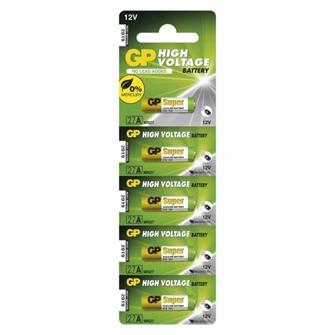 B1301 Alkalická speciální baterie GP 27AF (MN27, V27GA) 12V, 5BL 2