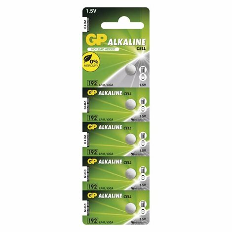 B13925 Alkalická knoflíková baterie GP 192F 1,5V (LR41), 5BL 2