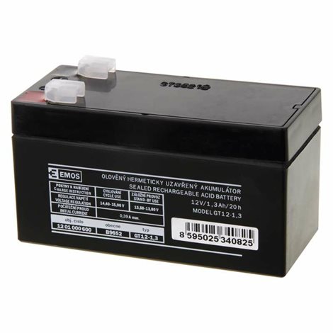 B9652 Bezúdržbový olověný akumulátor 12 V/1,3 Ah, faston 4,7 mm 1