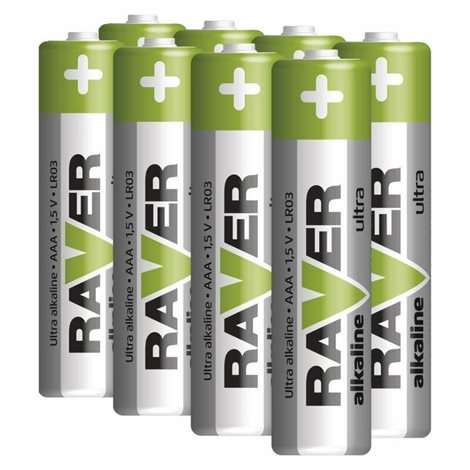 B79118 RAVER ALKALINE LR03 RAVER BAT. ALK. LR03 8SH 2
