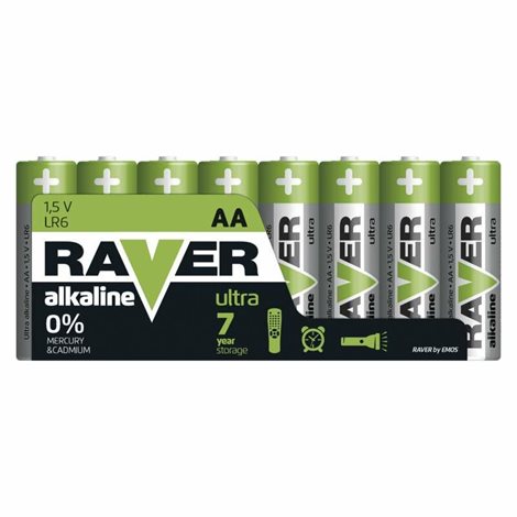 B79218 RAVER ALKALINE LR6 RAVER BAT. ALK. LR6 8SH  3