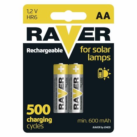 B7426 RAVER BAT. SOLAR NIMH HR6 2BL 3