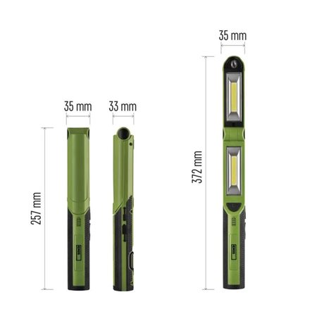 P4535 COB LED nabíjecí pracovní svítilna 670lm 2200mAh 14