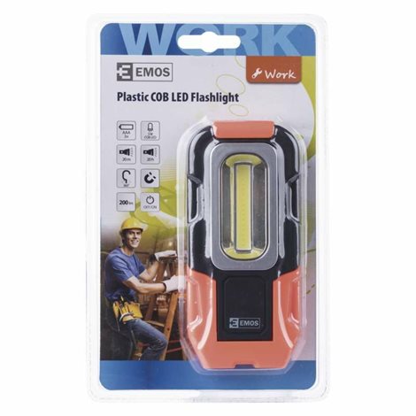 P3888 COB LED pracovní svítilna 180lm 3x AAA 4