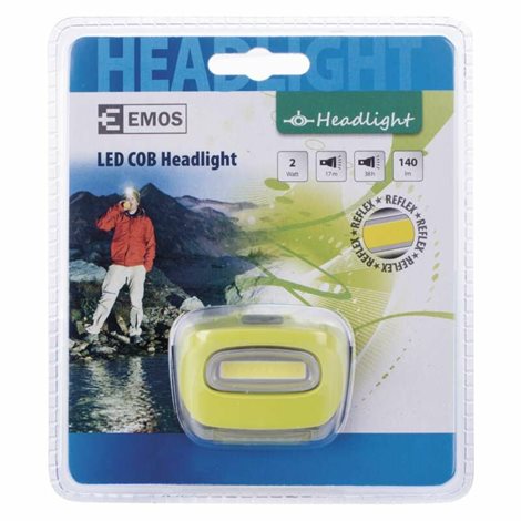 P3528 Čelovka na 3× AAA, 1x COB LED 2W 4
