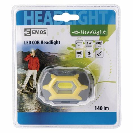 P3532 BB-923 ČELOVKA COB LED 3× AAA 4