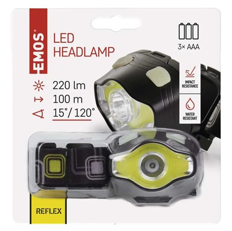 P3536 ČELOVKA 3W LED + COB 13
