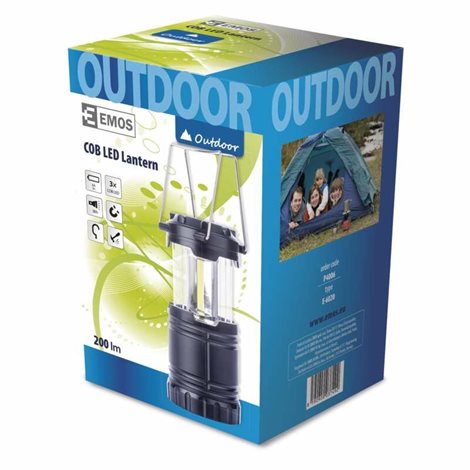 P4006 COB LED kempingová svítilna 300lm 3x AA 3