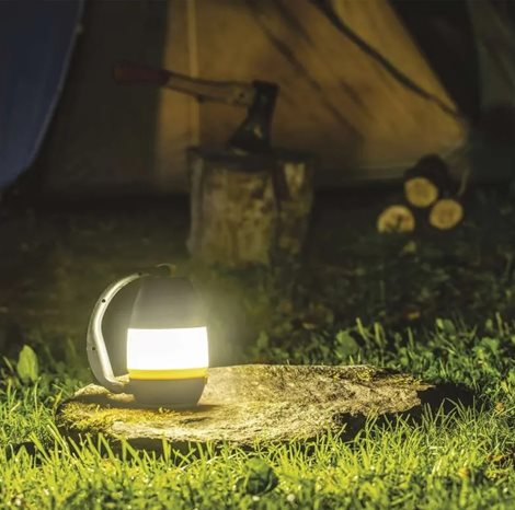 P4008 LED multifunkční kempingová svítilna 215lm 3x AA 11