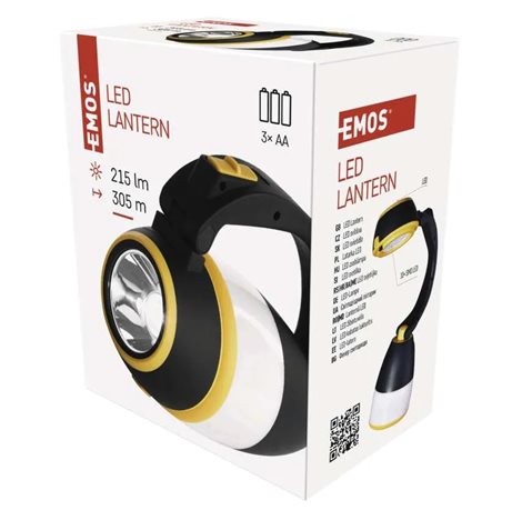 P4008 LED multifunkční kempingová svítilna 215lm 3x AA 15