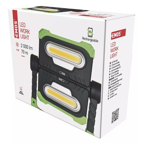 P4536 LED NABÍJECÍ PRACOVNÍ REFLEKTOR 2× COB 18