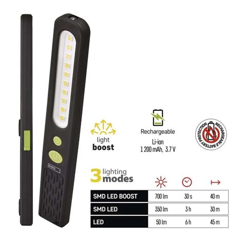 P4538 SMD LED nabíjecí svítilna 700lm 1200mAh 9