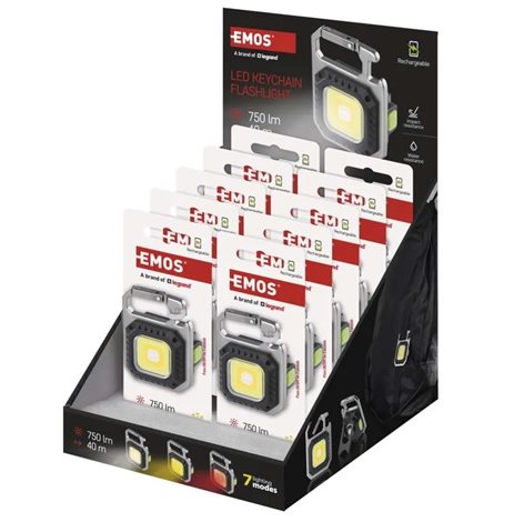 P4714 COB LED NABÍJECÍ PŘÍVĚŠKOVÁ SVÍTILNA 750 LM 11