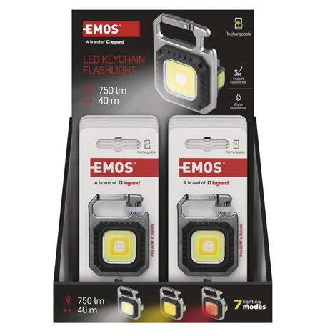 P4714 COB LED NABÍJECÍ PŘÍVĚŠKOVÁ SVÍTILNA 750 LM 12