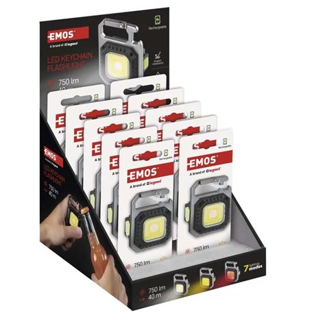 P4714 COB LED NABÍJECÍ PŘÍVĚŠKOVÁ SVÍTILNA 750 LM 13