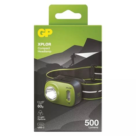 P8567 LED nabíjecí čelovka GP Xplor PHR17, 500 lm 3