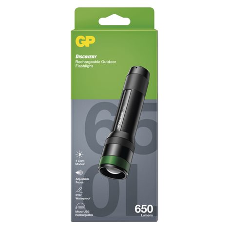 P8511 CREE LED nabíjecí ruční svítilna GP Discovery CR41 650lm 3