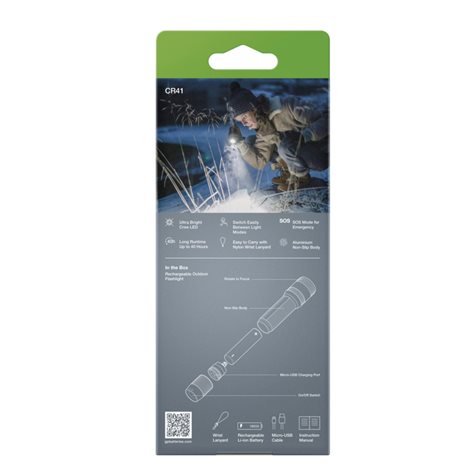 P8511 CREE LED nabíjecí ruční svítilna GP Discovery CR41 650lm 4