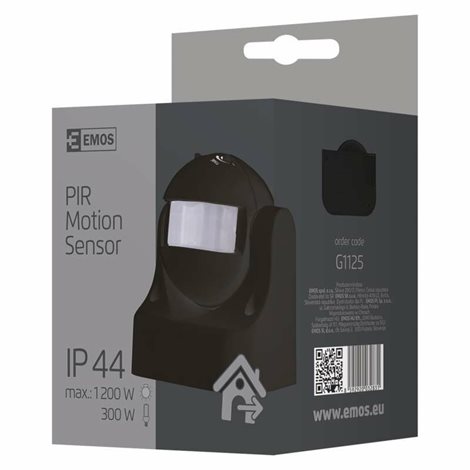 G1125 POHYB.ČIDLO PIR Č 1200W IP44 4