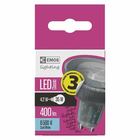 ZQ8335 LED CLS MR16 4,2W GU10 CW 4