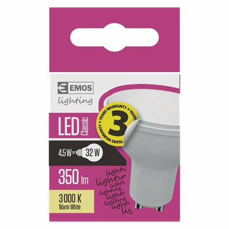 ZQ8340 LED CLS MR16 4,5W GU10 WW 4