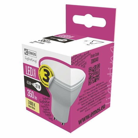 ZQ8340 LED CLS MR16 4,5W GU10 WW 5
