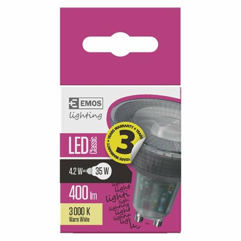 ZQ8333 LED CLS MR16 4,2W GU10 WW 6