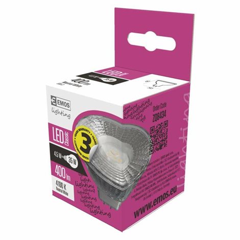 ZQ8434 LED CLS MR16 4,5W GU5.3 NW 5