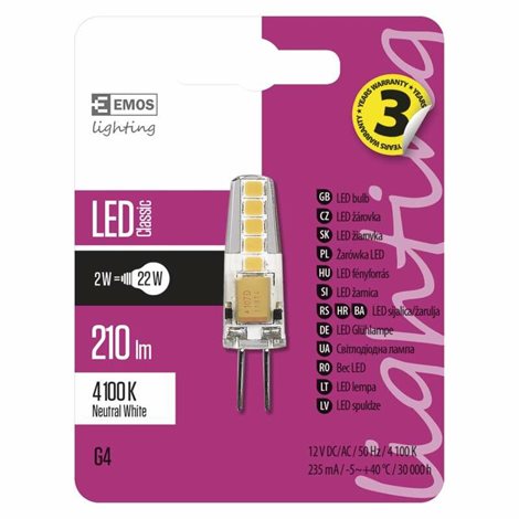 ZQ8621 LED CLS JC 2W G4 NW 2
