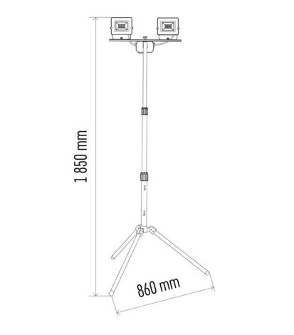 LED Reflektor 230 V  ZS2221.2 185x86cm 2x20W 1x1600lm 4000K IP65 7