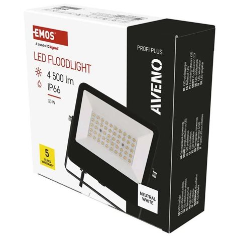 ZS2423 LED reflektor AVENO 30W, 4500lm, IP66, černý, neutrální bílá 2