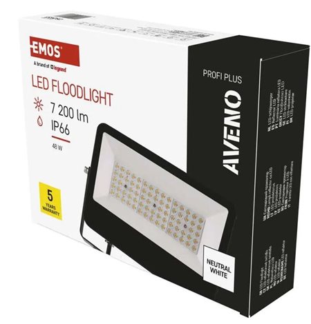 ZS2433 LED reflektor AVENO 48W, 7200lm, IP66 černý, neutrální bílá 8
