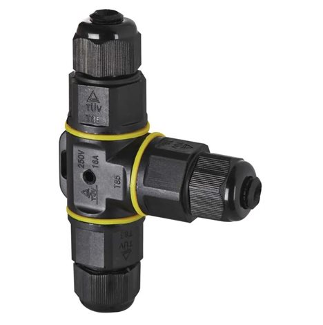 ZS9030 KABELOVÁ T SPOJKA PLASTOVÁ IP68, 3x2,5mm2, 250V, 16A 1