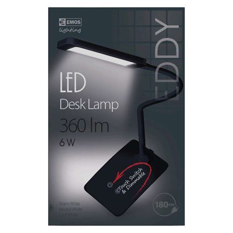 Z7599B LED STOLNÍ LAMPA EDDY ČERNÁ 6