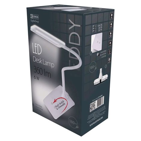 Z7599W LED STOLNÍ LAMPA EDDY BÍLÁ 5