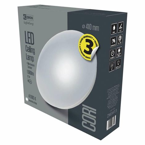 ZM3413 LED svítidlo přisazené CORI SENSOR kruh 41cm 22W 1980lm 4000K IP44 6
