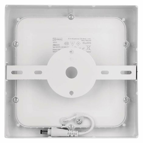 ZM6131 LED přisazené svítidlo PROFI bílé čtverec, 17x17cm, 12,5W, 1000lm, 3000K 3