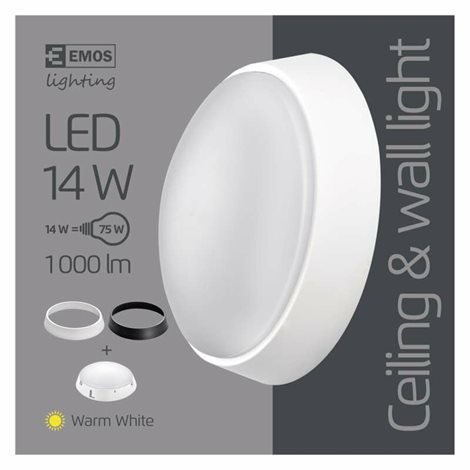 ZM3130 LED svítidlo přisazené WALL/CEILING kruh 21,5cm 14W 1000lm 3000K IP54 4