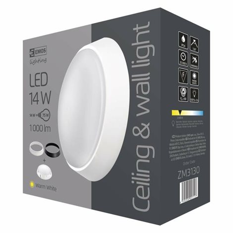 ZM3130 LED svítidlo přisazené WALL/CEILING kruh 21,5cm 14W 1000lm 3000K IP54 5