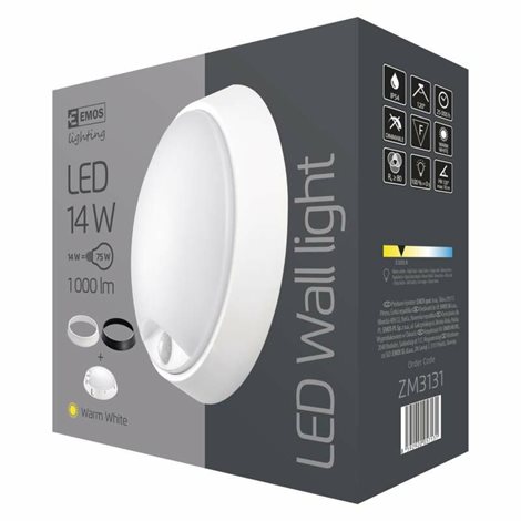 ZM3131 LED svítidlo přisazené WALL/CEILING kruh 21,5cm 14W 1000lm 3000K IP54 4