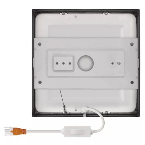ZM6353 LED přisazené svítidlo NEXXO černé čtverec 28,5W, 2700lm, 3000-4000K, IP40, 30x30cm 2