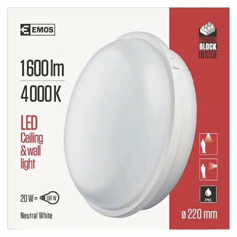ZM3010 LED svítidlo přisazené QARI kruh 20W 1900lm 4000K IP65 3