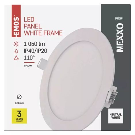 ZD1135 LED podhledové svítidlo NEXXO bílé kruh 12,5W, 1050lm, 4000K, IP40, 17cm 10