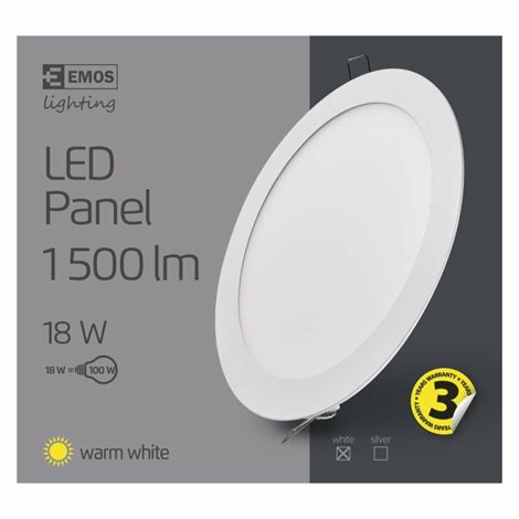 ZD1141 LED podhledové svítidlo PROFI bílé kruh 22,5cm, 18W, 1500lm, 3000K 6