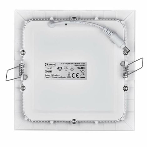 ZD2131 LED podhledové svítidlo PROFI bílé čtverec, 17x17cm, 12,5W, 1000lm, 3000K 3