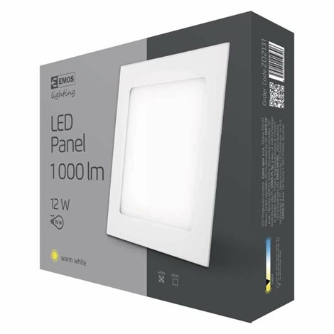 ZD2131 LED podhledové svítidlo PROFI bílé čtverec, 17x17cm, 12,5W, 1000lm, 3000K 6